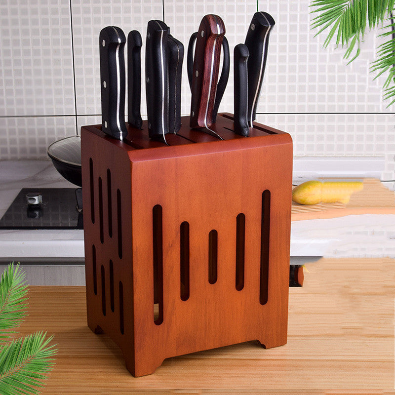 Ventilated Wooden Knife Block