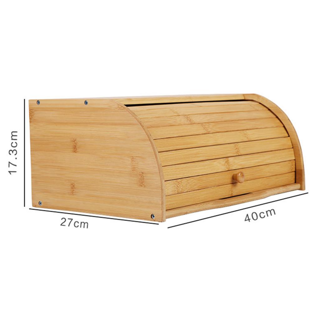 Roll-Top Wooden Bread Bin