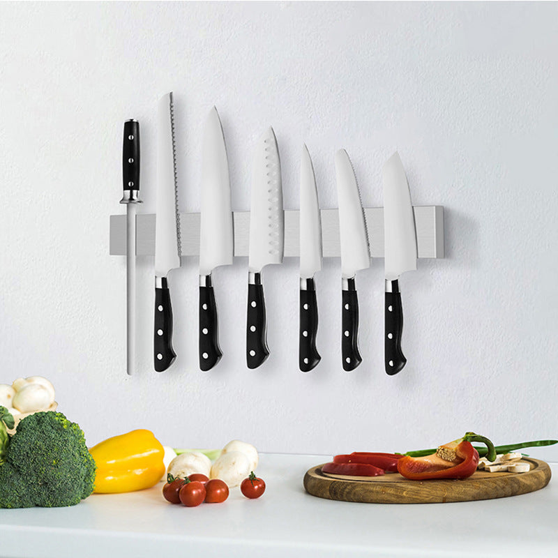 Wall-Mounted Stainless Steel Knife Rack